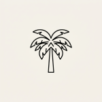 Palm Designs website with Home, About, Portfolio, and Contact navigation and palm-tree logo